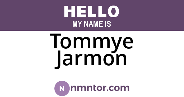 Tommye Jarmon