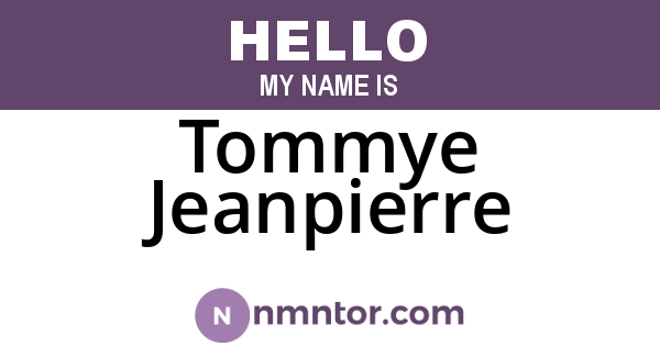Tommye Jeanpierre