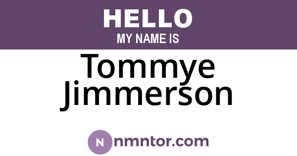 Tommye Jimmerson