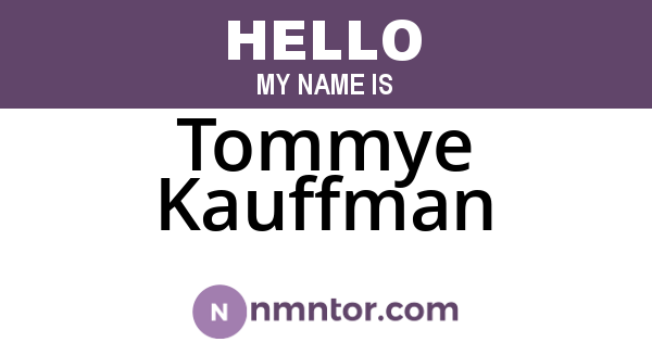 Tommye Kauffman