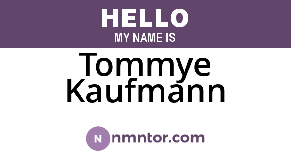 Tommye Kaufmann