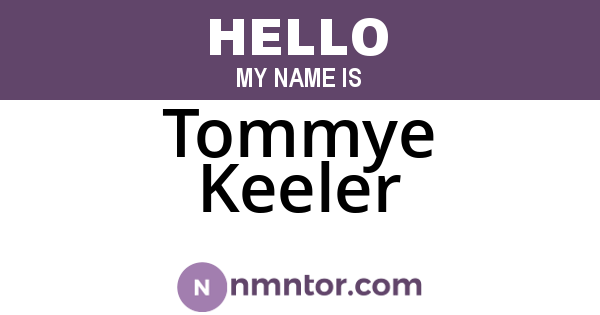Tommye Keeler