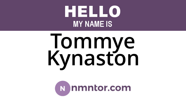 Tommye Kynaston