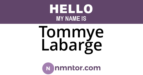 Tommye Labarge