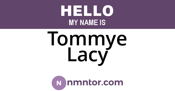 Tommye Lacy