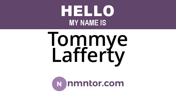 Tommye Lafferty