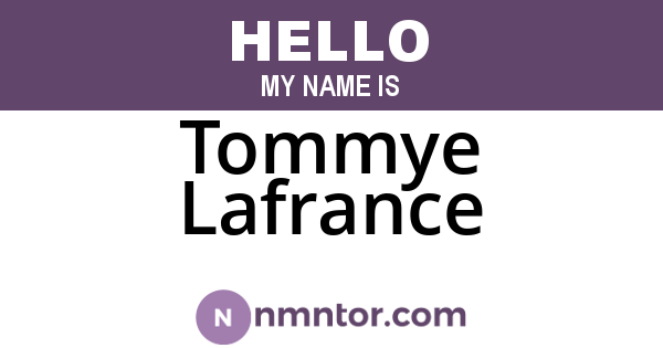 Tommye Lafrance