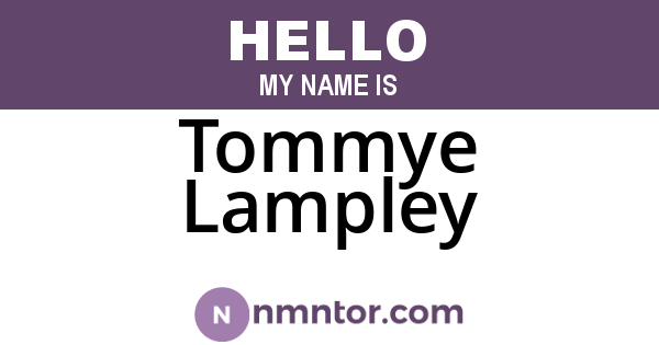 Tommye Lampley