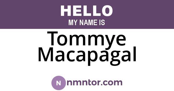 Tommye Macapagal