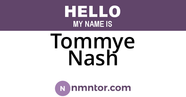 Tommye Nash