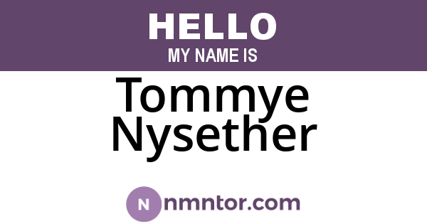 Tommye Nysether