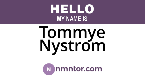 Tommye Nystrom