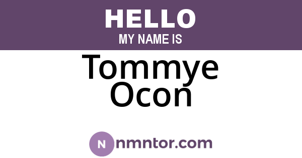 Tommye Ocon