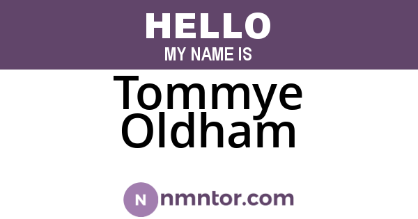 Tommye Oldham