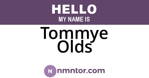 Tommye Olds