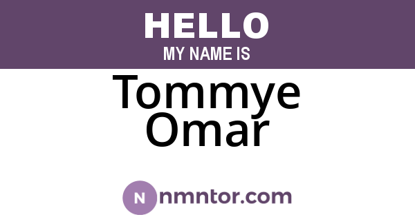 Tommye Omar