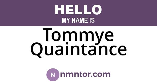 Tommye Quaintance