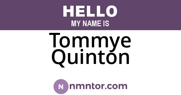 Tommye Quinton
