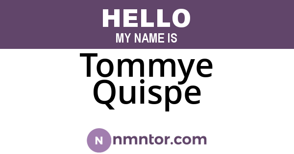 Tommye Quispe