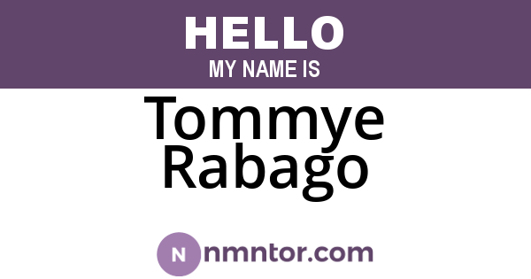 Tommye Rabago