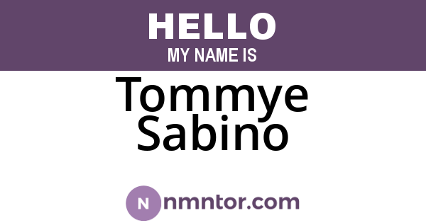 Tommye Sabino