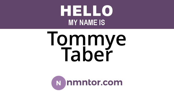 Tommye Taber
