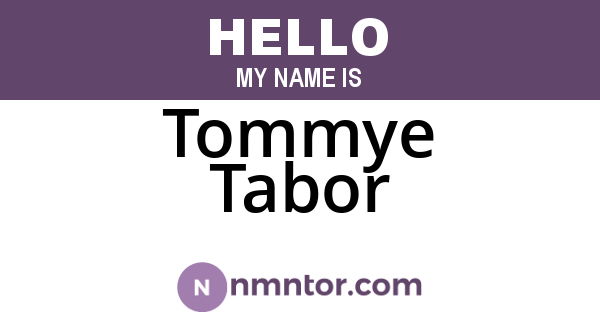 Tommye Tabor