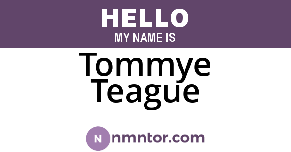 Tommye Teague