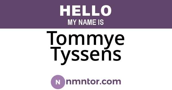 Tommye Tyssens