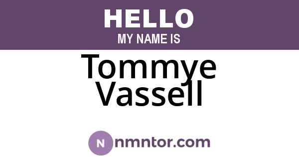 Tommye Vassell