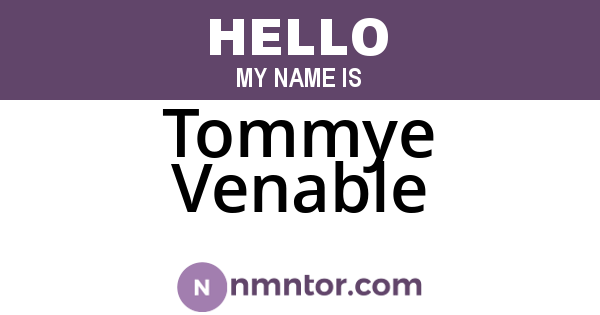 Tommye Venable