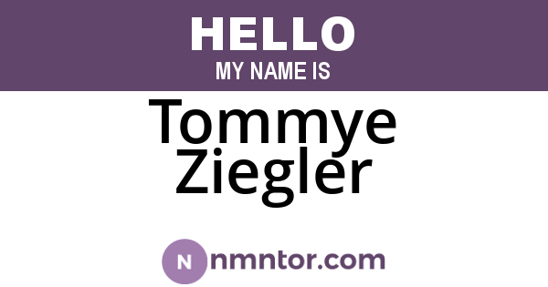 Tommye Ziegler
