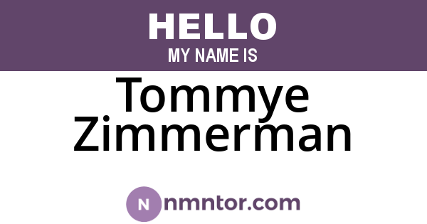 Tommye Zimmerman