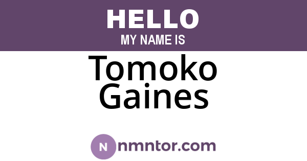 Tomoko Gaines
