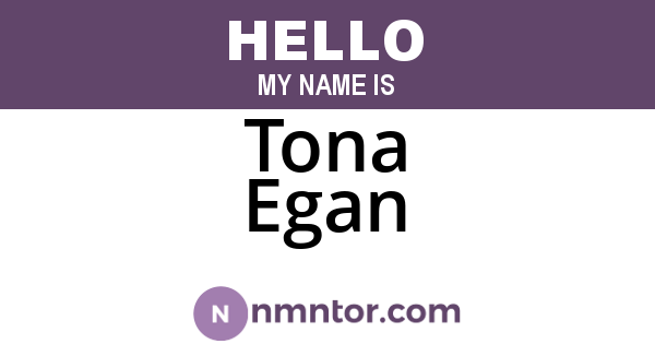 Tona Egan