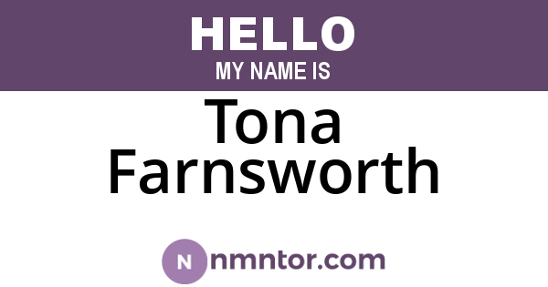 Tona Farnsworth