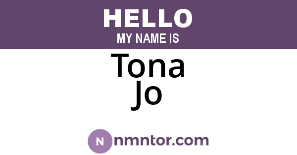 Tona Jo