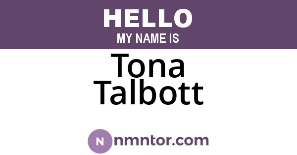 Tona Talbott