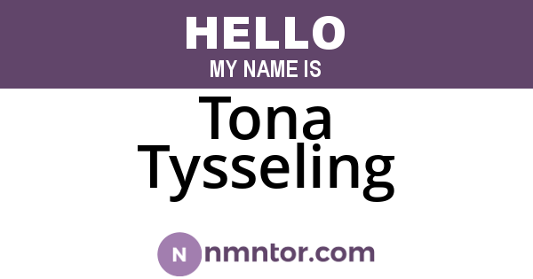 Tona Tysseling