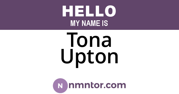 Tona Upton