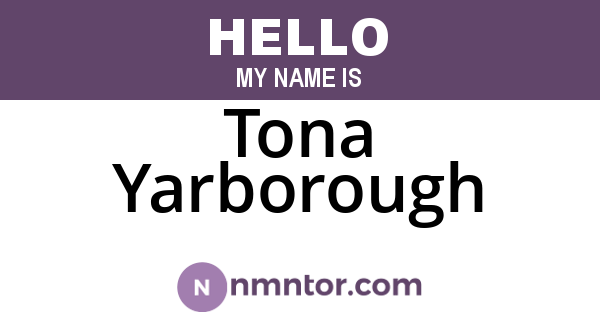 Tona Yarborough