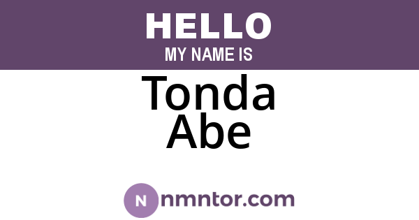 Tonda Abe