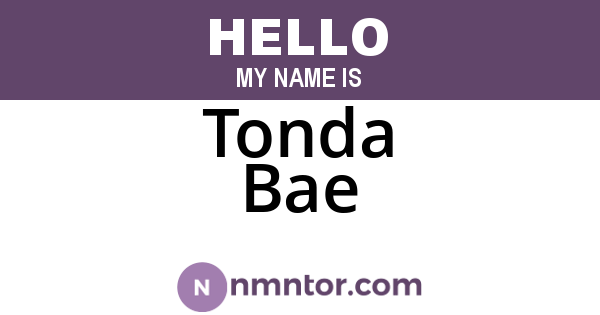 Tonda Bae