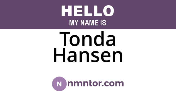 Tonda Hansen