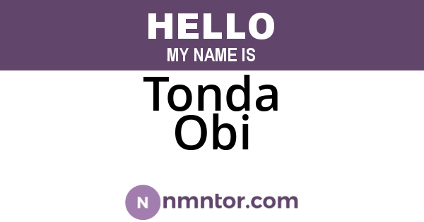 Tonda Obi