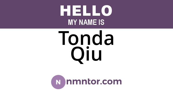 Tonda Qiu