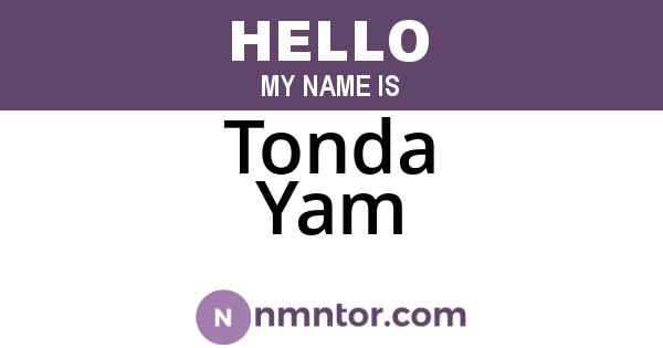Tonda Yam