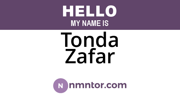 Tonda Zafar
