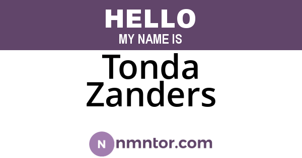 Tonda Zanders