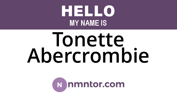 Tonette Abercrombie